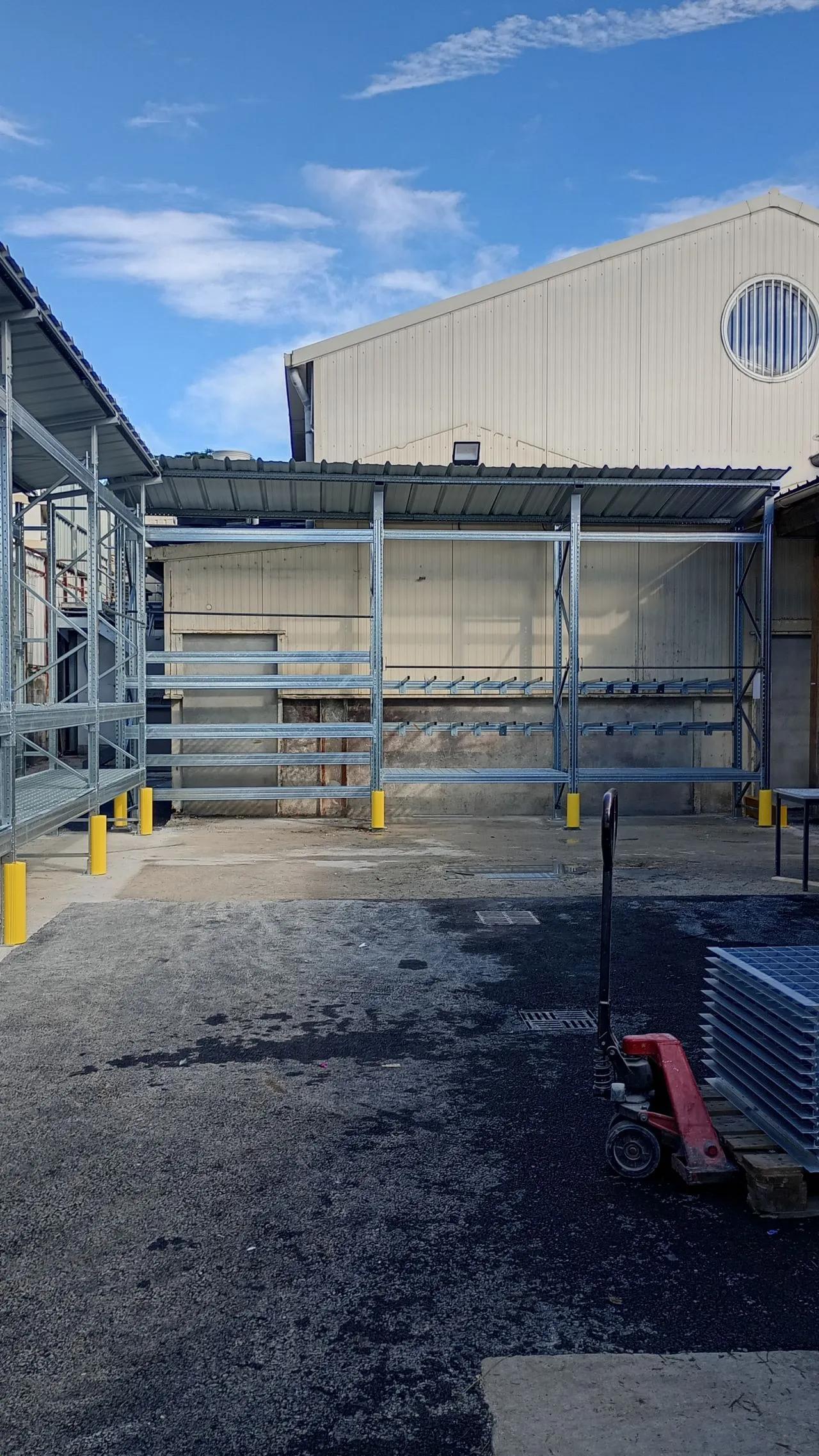 Covered storage row at the Tours site