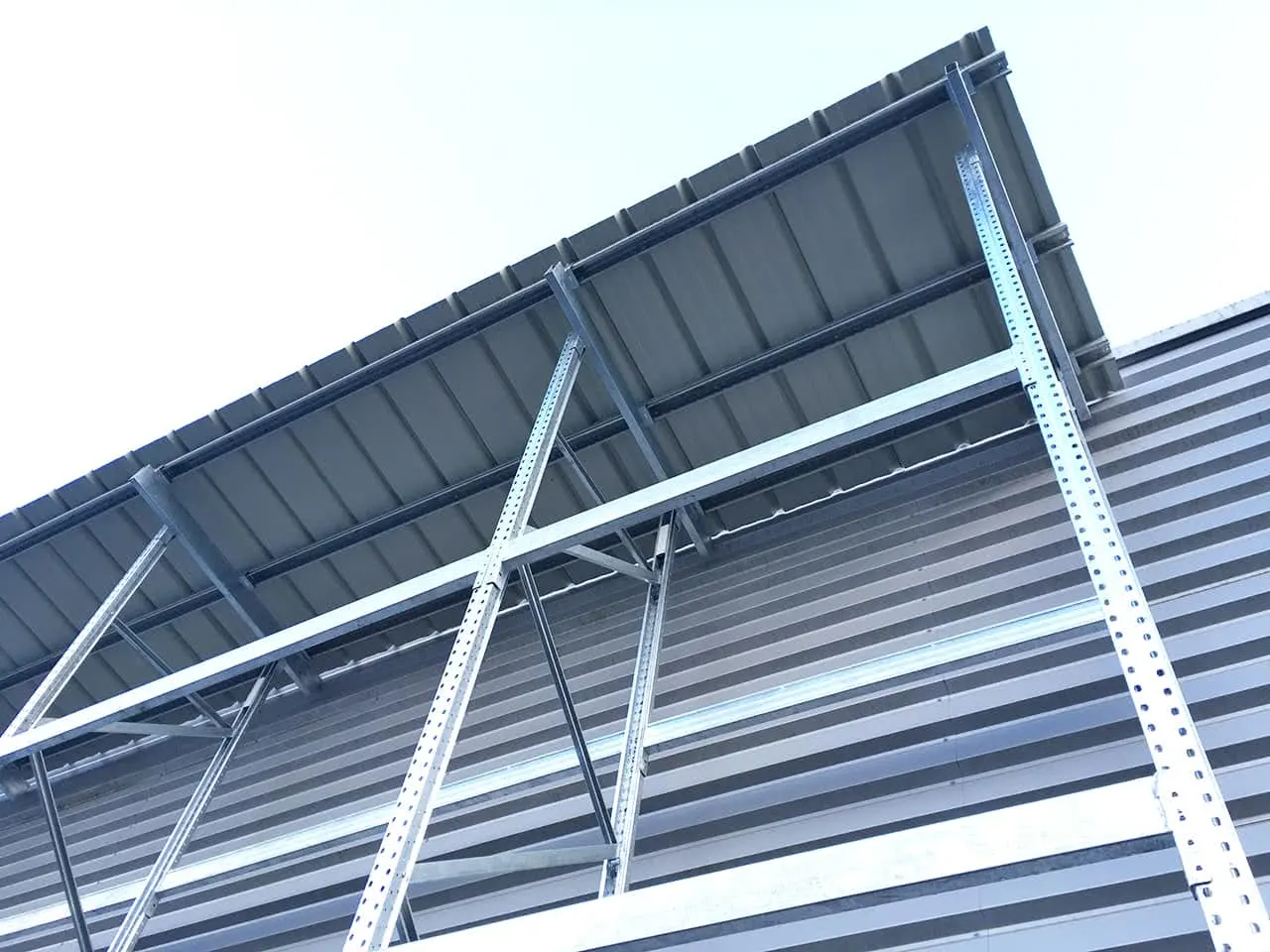 Stockage palettier – vue d’ensemble du chantier