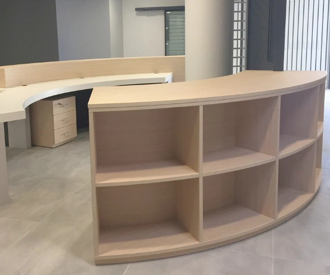 comptoir accueil bois caissons sur mesure kollirama