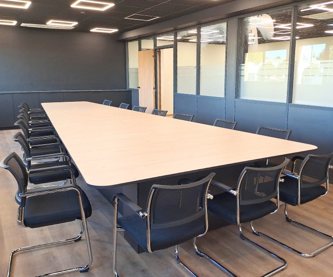 table salle reunion bois sur mesure kollirama
