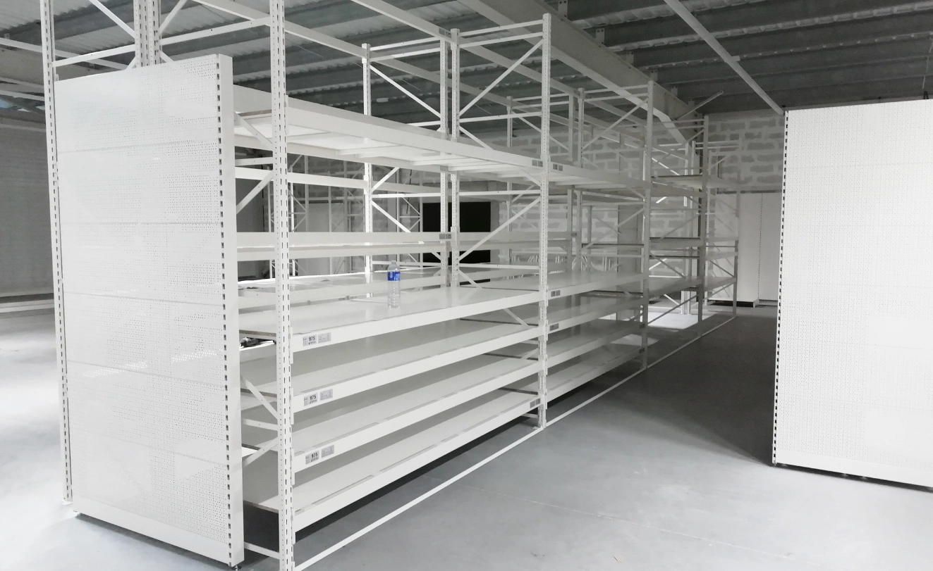 gondoles rack d'intégration de magasin blanc