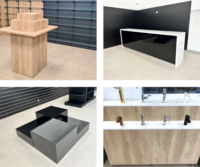 mobilier specifique sur mesure aluminium bois verre kollirama