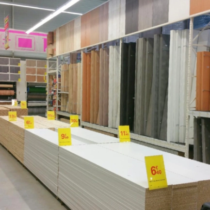 aménagement rayon menuiserie pour magasin de bricolage gsb