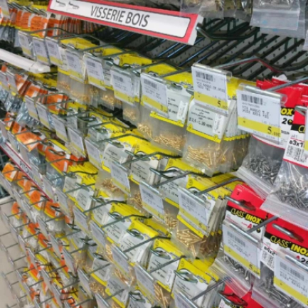 aménagement rayon quincaillerie pour magasin de bricolage gsb