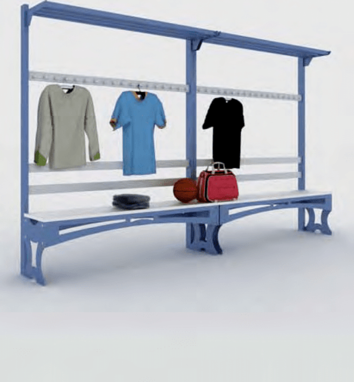 Penderie porte-vêtement pour banc de vestiaire 2