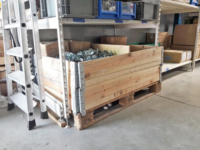 Rehausse bois pliable pour palettes europe 6