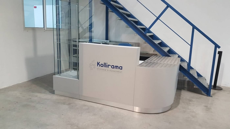 Comptoirs accueil mobilier bois sur mesure 7